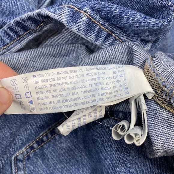 Forever21 Overall Denim Button Front Jumper Dress Size Small - Picture 4 of 7